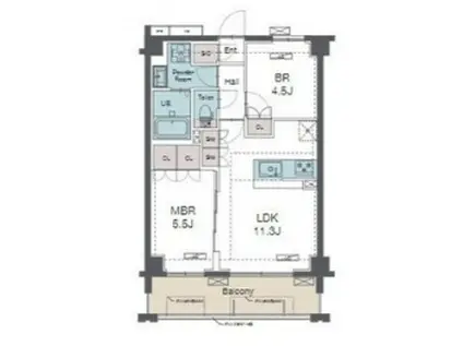 ラグゼナ和光(2LDK/3階)の間取り写真