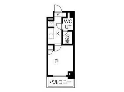 RISING PLACE堀切(1K/4階)の間取り写真