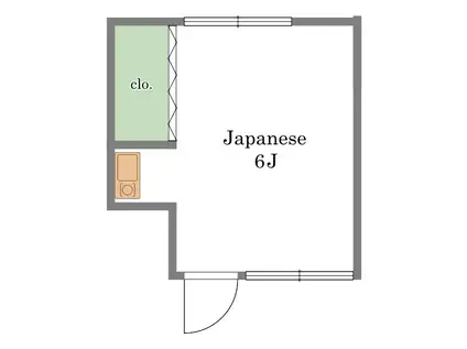 丸山アパート(ワンルーム/2階)の間取り写真