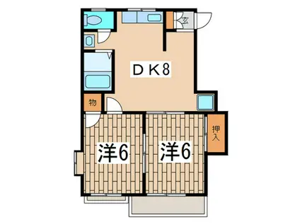 寺の上サニ-コ―トVIII(2DK/2階)の間取り写真