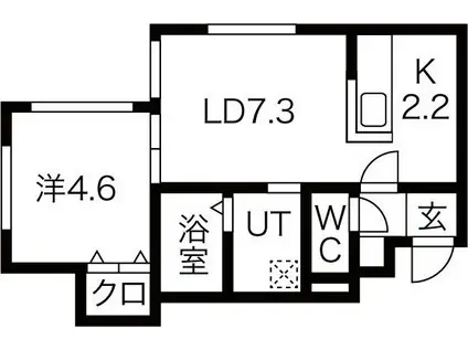 アンタレスL175(1LDK/4階)の間取り写真