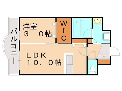 RSレジデンス松島(1LDK/2階)の間取り写真