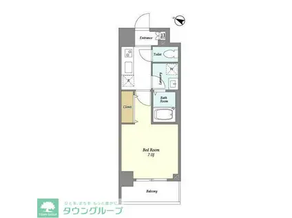 URBANLINK護国寺(1K/4階)の間取り写真