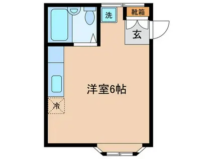 アミティーNO2(ワンルーム/2階)の間取り写真