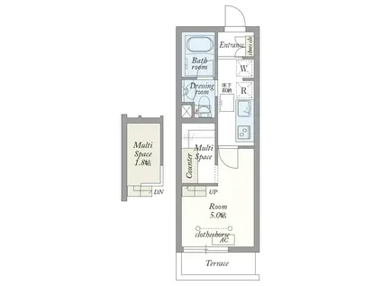 MY STYLE VINTAGE 永福町(1SK/1階)の間取り写真