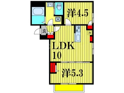 流山市西平井3丁目計画(2LDK/2階)の間取り写真