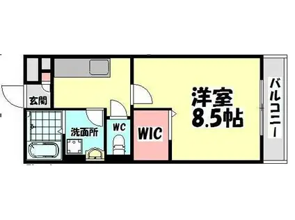 ウィステリアプレイス(1K/3階)の間取り写真