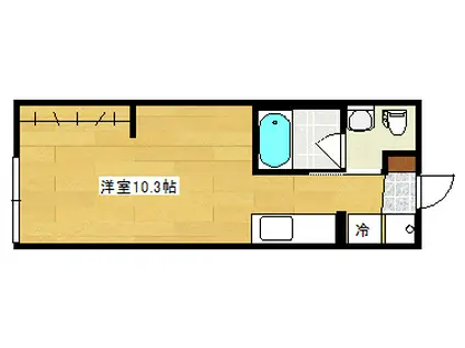 エストレビータ草津II(ワンルーム/1階)の間取り写真