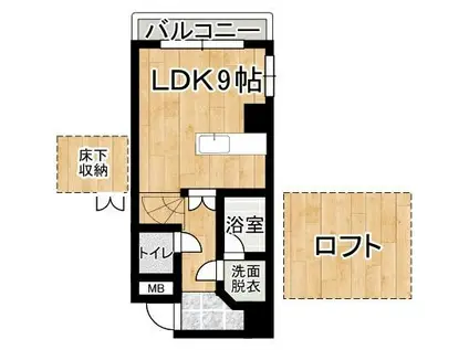 メゾン ド ブランシュ 南林寺(ワンルーム/5階)の間取り写真