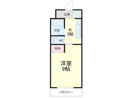 ラ・セフィーロIII(1K/2階)の間取り写真