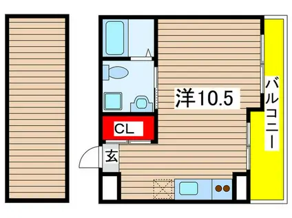 リエス千葉新宿(ワンルーム/8階)の間取り写真