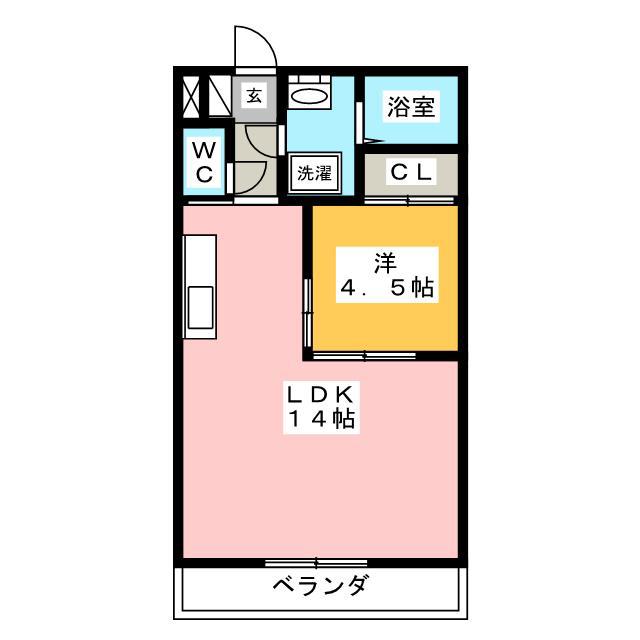 コンコード(1LDK/1階)の間取り写真