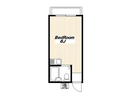 三光ハイツ(ワンルーム/2階)の間取り写真