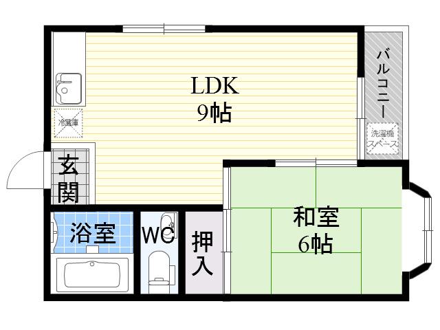 スティックレジデンス永田(1LDK/3階)の間取り写真