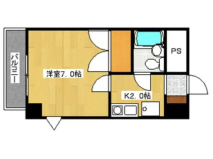 クレール東雲(1K/3階)の間取り写真