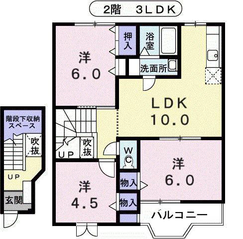 WOODPARKNA(3LDK/2階)の間取り写真