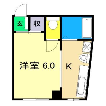 ブリック愛宕(1K/5階)の間取り写真