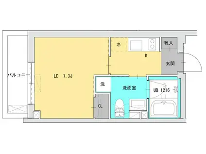 FOOTON桜新町(1K/2階)の間取り写真