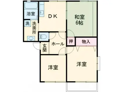 ベイ・フィオーレC(3DK/2階)の間取り写真