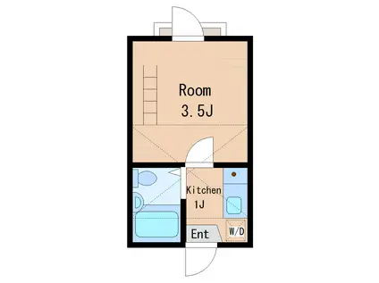 J・P亀戸(1K/3階)の間取り写真