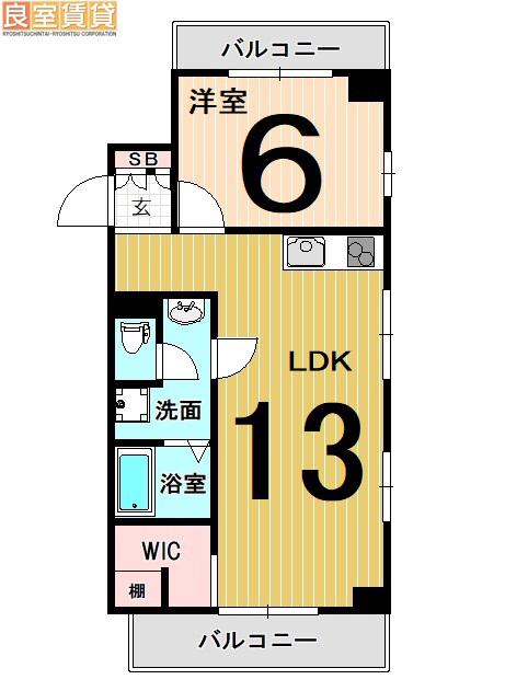 第7加藤ビル(1LDK/4階)の間取り写真