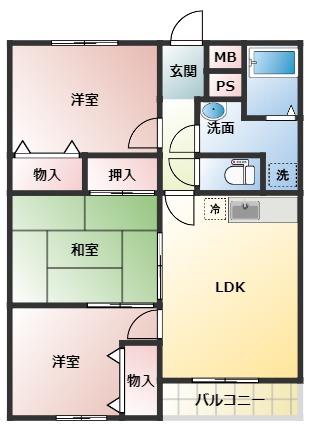 ファインステージ(3LDK/1階)の間取り写真