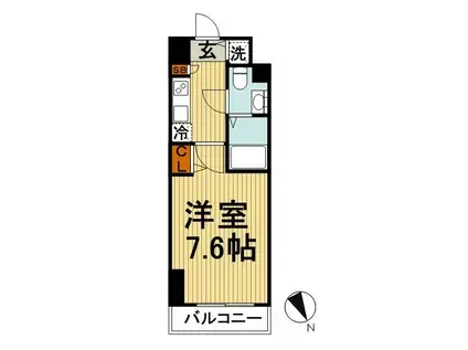 ガラグランディ大手町(1K/8階)の間取り写真