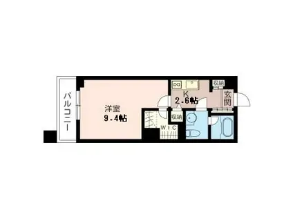 パティオ高田馬場(1K/3階)の間取り写真