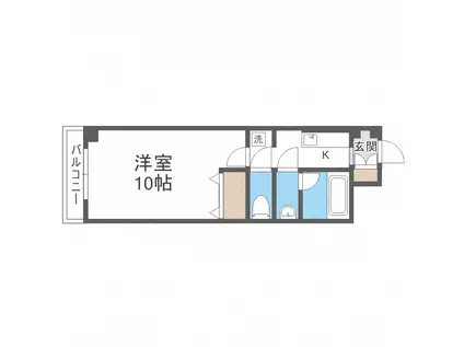 第3いわきビルディング(1K/6階)の間取り写真