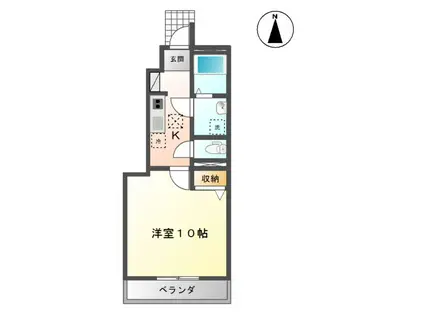 ARENA・M(1K/1階)の間取り写真