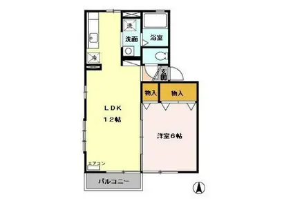 カーサ・イオシス(1LDK/1階)の間取り写真