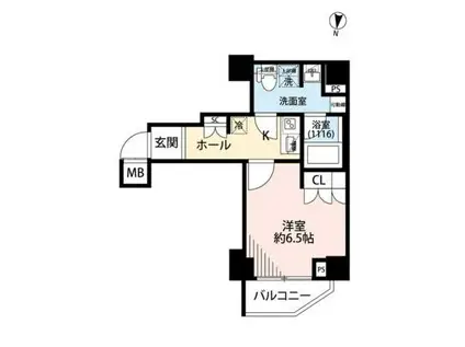 プレール・ドゥーク本所吾妻橋VI(ワンルーム/5階)の間取り写真