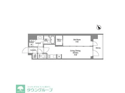 シーズンフラッツ大森西(1LDK/7階)の間取り写真