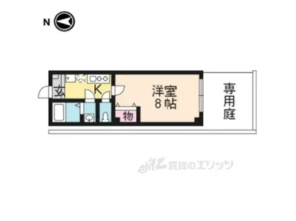 グランフィールド大宮(1K/1階)の間取り写真