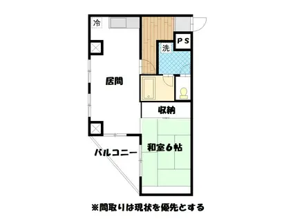 レジデンス5条(1LDK/2階)の間取り写真