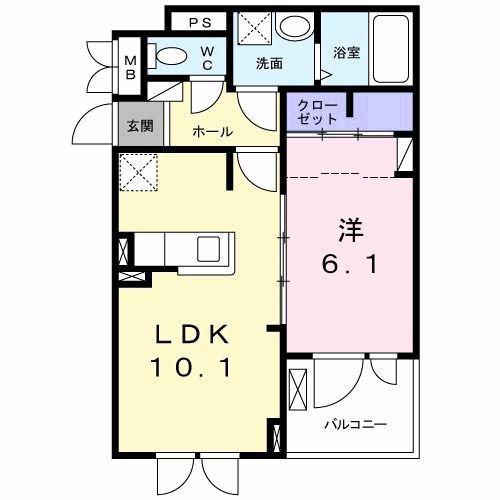 セレジェイラ(1LDK/3階)の間取り写真
