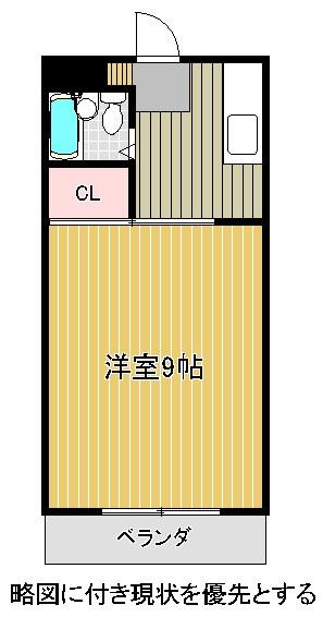 クリエール本山(1K/3階)の間取り写真