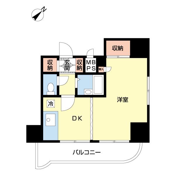 セザール琴似(1LDK/5階)の間取り写真