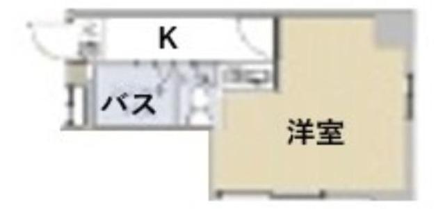 クロノス佃野町(1K/2階)の間取り写真