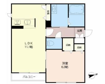 シャーメゾン緑(1LDK/2階)の間取り写真