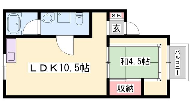 ハイツ47(1LDK/1階)の間取り写真