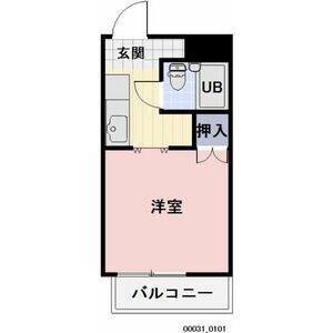 サープラスK II(1K/2階)の間取り写真