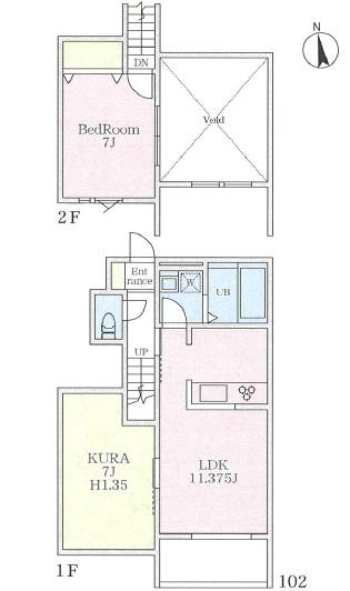 ヴィラ・メンヒ(1SLDK/1階)の間取り写真