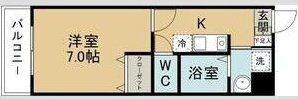 SSー7 APT(1K/2階)の間取り写真