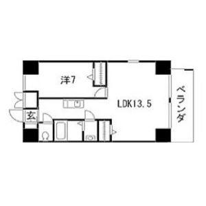 ルラシオン吹上(1LDK/11階)の間取り写真