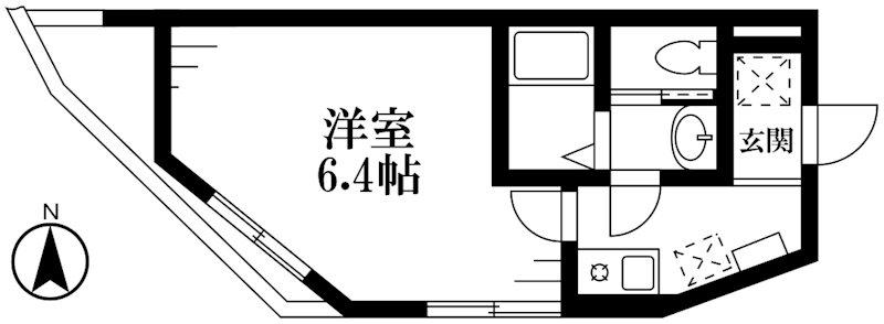 ボンドヴィレッジ目白(1K/1階)の間取り写真