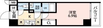 ヒルズパークサイド(1K/1階)の間取り写真
