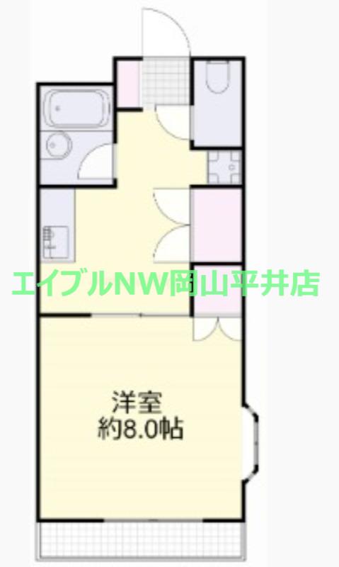 コーポ新川(1K/2階)の間取り写真