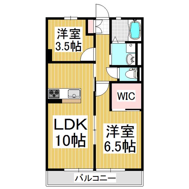 ハイムSR(2LDK/1階)の間取り写真