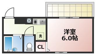眞柄ビル(1K/4階)の間取り写真
